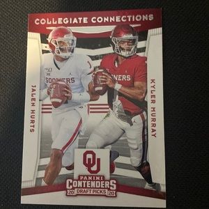 Jalen Hurts & Kyler Murray - Panini Contenders Draft Picks # 12